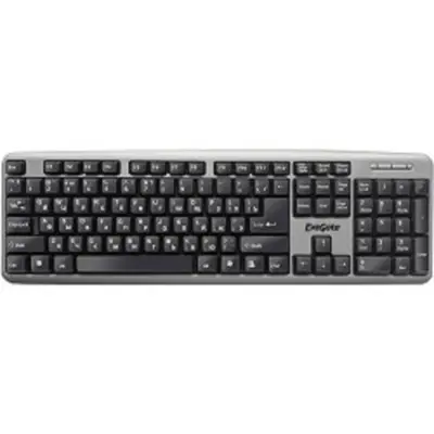 Exegate EX264086RUS Клавиатура Exegate LY-401, <USB, серебристый корпус, 104кл, Enter большой> Color box