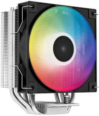 Устройство охлаждения(кулер) Deepcool AG400 LED RGB Soc-AM5/AM4/1151/1200/1700 черный 4-pin 18-32dB Al+Cu 220W 614gr Ret (R-AG400-BKLNMC-G-1)