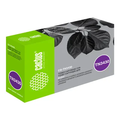 -/ Картридж лазерный Cactus CS-TN3430 TN-3430 черный (3000стр.) для Brother HL L5000/5100/5200/6250/630