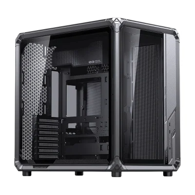 Корпус без блока питания Case JONSBO X400 Pro, Midi-Tower, TG, no fan, 2xUSB-A 3.0 + 1xUSB-C 3.2, ATX, mATX, mITX Grey