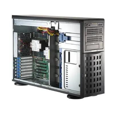 Supermicro SYS-741P-TRT Серверная платформа (X13DEI-T, CSE-745BTS-R1K23BP) (2 x LGA-4677, 16xDDR5 Up to 4TB, 8x3.5" SATA3/SAS/4*NVME, Optional DVD-ROM drive, 2 M.2 NVMe, 4 PCIe 5.0 x16 fh, 2 PCIe 5.