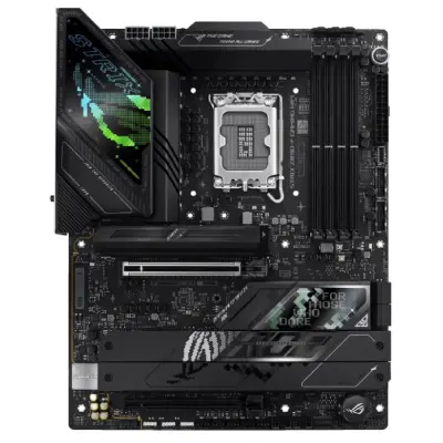 ASUS ROG STRIX Z890-F GAMING WIFI  (Socket 1851,ATX, 4xDDR5(192GB), 1xPCIe 5.0x16/1xPCIe 4.0x16/1xLAN (2.5GbE), Wi-Fi, BT, 4xSATA 6Gb/s, 5xM.2, 2xThunderbolt 4 (USB-C), 2xType-C, 10xUSB 3.2, ATX)