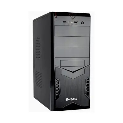 Exegate EX261451RUS Корпус Miditower CP-601 Black, ATX, , 2*USB, Audio