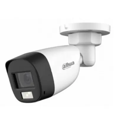 DAHUA DH-HAC-HFW1200CLP-IL-A-0280B-S6 Уличная цилиндрическая HDCVI-видеокамера с интеллектуальной двойной подсветкой 2Мп, объектив 2.8мм, ИК 20м, LED 20м, IP67, корпус: металл, быстрый монтаж