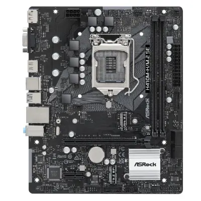 Материнская плата Asrock H410M-H/M.2 SE Soc-1200 Intel H370 2xDDR4 mATX AC`97 8ch(7.1) GbLAN+VGA+HDMI+DP