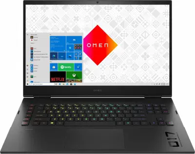 Ноутбук HP Omen 17-ck0045ur Core i7 11800H 16Gb SSD1Tb NVIDIA GeForce RTX3080 16Gb 17.3" IPS QHD (2560x1440) Windows 10 Home black WiFi BT Cam