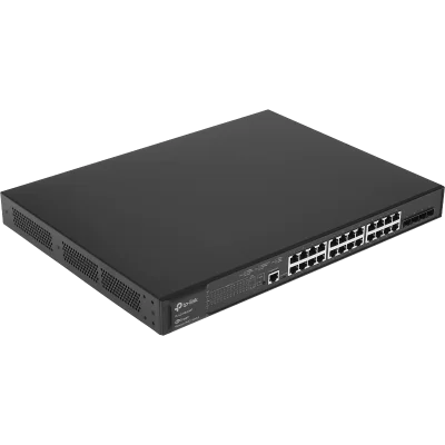 Коммутатор/ 24-port Gigabit Managed PoE switch with 4 10G SFP+ ports, support 802.3af/at PoE, 1 console port, 19-inch rack mount, support L2/L2+ features.