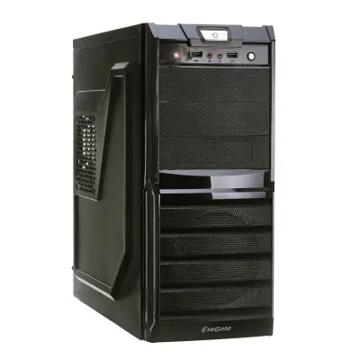 Exegate EX272720RUS Корпус MiditowerXP-329 Black, ATX, , 2*USB, Audio