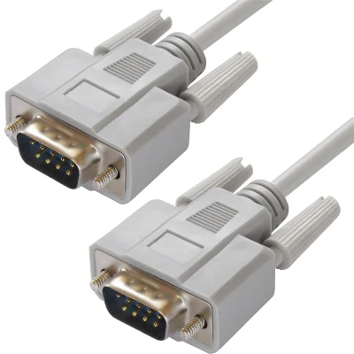 GCR PRO Кабель Premium 10.0m серый RS-232 DB9 M/DB9 M, 30AWG, экран