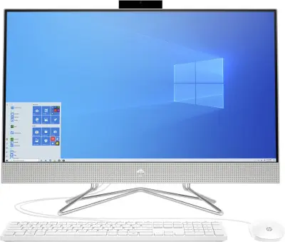 Моноблок HP 27-dp0025ur 27" Full HD PG G6400T (3.4) 4Gb SSD128Gb UHDG 610 CR Windows 10 Home GbitEth WiFi BT 90W клавиатура мышь Cam серебристый 1920x1080