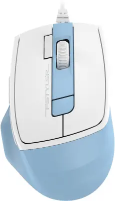 Мышь A4Tech Fstyler FM45S Air голубой/белый оптическая 2400dpi silent USB 7but (FM45S AIR USB (LCY BLUE))