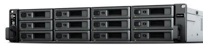 Система хранения данных Synology 2U/12bay QC 3,35GhzCPU/8Gb(32)/RAID0,1,10,5,6/upto 24HDD (1xRX1223RP)/2xUSB3.2/1xMini-SAS/2xGigEth/2x10Geth/1xExpslot/iSCSI/1YW/no rail