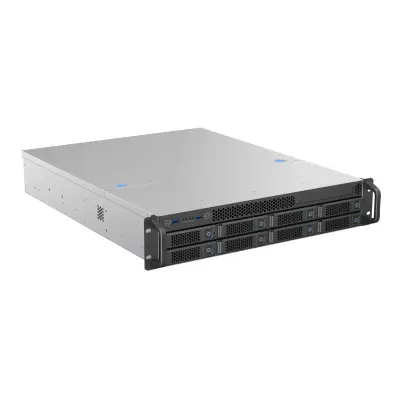 Procase BS208-SATA3-B-0 Корпус 2U Rack server case 8 SATA III / SAS 6Gbit hotswap HDD 2*MiniSAS(8087), черный, без блока питания, глубина 650мм, MB 12"x13"