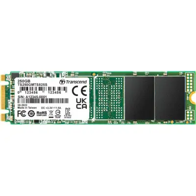 Transcend SSD 825S, 250GB, M.2(22x80mm), SATA3, 3D TLC, R/W 500/330MB/s, IOPs 40 000/75 000, TBW 90, DWPD 0.3 (3 года) (TS250GMTS825S)