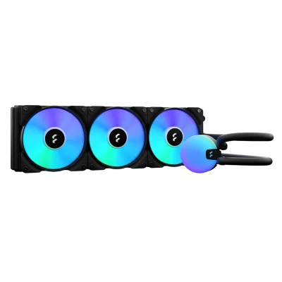 Система жидкостного охлаждения для ПК/ Water Cooling System Fractal Design Lumen S36 V2 RGB (200W, 360mm, Black, ARGB/ Fans: 3x120mm, 56CFM, 33.2dBA, 2000RPM/ Pump height 67mm, 22dBA, 4000RPM, Rad thickness 27mm/ S: 1851, 1700, 1200, 115X, 2011, 2066, AM5