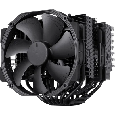 Кулер для процессора/ CPU Cooler Noctua NH-D15 chromax.black (183W, 4-pin PWM, 165mm, Al/Cu, 6x6mm, 2x140mm, 82.43CFM, 24.6dBA, 1500RPM, S: 1851/1700/1200/115X, AM5/AM4, Black)