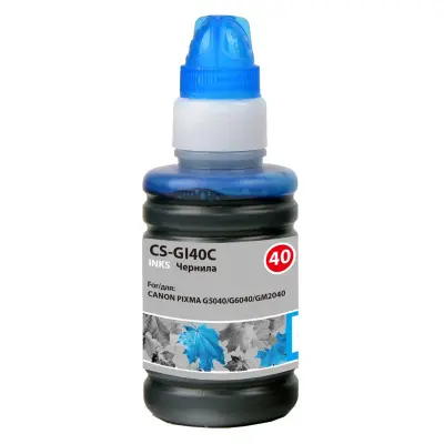 -/ Чернила Cactus CS-GI40C голубой 70мл для Canon Pixma G5040/G6040/GM2040