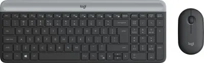 Клавиатура + мышь Logitech MK470 клав:черный/серый мышь:черный USB беспроводная slim (920-009204)