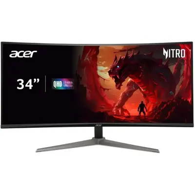 Монитор Acer 34" ED340CUS3bmiipx черный VA LED 1ms 21:9 HDMI M/M матовая 4000:1 250cd 178гр/178гр 3440x1440 180Hz DP WQ HD 2K (1440p) 7.49кг