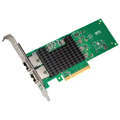 Сетевая карта/ Intel® Ethernet Network Adapter X710-T2L, Dual Ports RJ45, X710-AT2, 10GbE/5GbE/2.5GbE/1GbE/100Mb, PCIe v3.0 (8.0GT/s), QoS, VMDq, SR-IOV, iSCSI/NFS