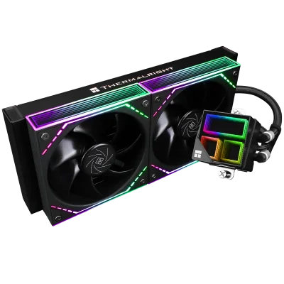 Водяное охлаждение для процессора/ Water Cooling System Thermalright Frozen Infinity 240 (240mm, Black, ARGB/ Fans: 2x120mm, 68.9CFM, 28.2dBA, 2000RPM/ Pump height 60mm, Rad thickness 27mm/ S: 1700, 1200, 1851, 115X, AM5, AM4)