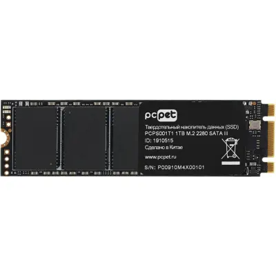 Твердотельный накопитель PC Pet SATA-III 1TB PCPS001T1 M.2 2280 OEM [PCPS001T1]