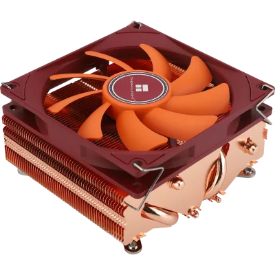 Кулер для процессора/ CPU Cooler Thermalright AXP-90 X53 Full (4-pin PWM, 38mm, Cu/Cu, 4x6mm, 1x92mm, 42.58CFM, 22.4dBA, 2700RPM, S: 1851/1700/1200/115X, AM5/AM4, orange, red)