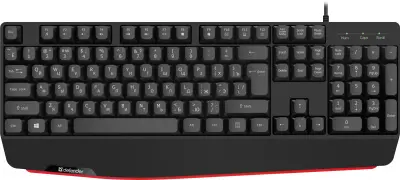 Клавиатура Defender Atom HB-546 черный USB Multimedia for gamer (подставка для запястий) (45546)