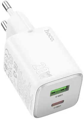 Сетевое зар./устр. Hoco N41 Almighty White 20W 3A (PD+QC+AFC) универсальное белый