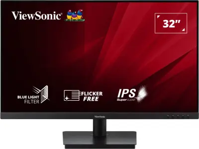 Монитор ViewSonic 31.5" VA3209-2K-MHD черный IPS LED 4ms 16:9 HDMI M/M матовая 250cd 178гр/178гр 2560x1440 75Hz DP 2K 7.3кг