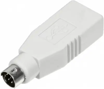 Переходник Ningbo MD6M PS/2 (m) USB A(f) (USB013A) серый