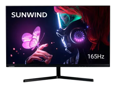 Монитор SunWind 23.8" SUN-M24BG110 черный VA LED 16:9 HDMI матовая 250cd 178гр/178гр 1920x1080 165Hz DP FHD USB 2.6кг