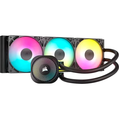 Система жидкостного охлаждения Water Cooling System Corsair NAUTILUS 360 ARGB (360mm, Black, ARGB/ Fans: 3x120mm, 72.8CFM, 36dBA, 1700RPM/ S: 1851, 1700, AM5, AM4)