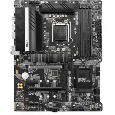 MSI Z590-A PRO RTL {1200, Z590, 4xDDR4, 1xPCIe 4.0x16, 1xPCIe 3.0x16, 2xPCIe 3.0x1, 6x SATA, 1x M.2 PCIe Gen4x4, 2xM.2, 2xUSB3.2 Gen2, 4xUSB3.2 Gen1, 4xUSB2.0, DP, HDMI, 2.5GLAN, AT}