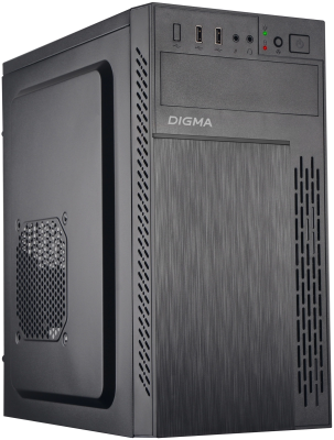 Корпус Digma DCC-MN301 черный без БП mATX 1x80mm 2x120mm 1xUSB2.0 1xUSB3.0 audio