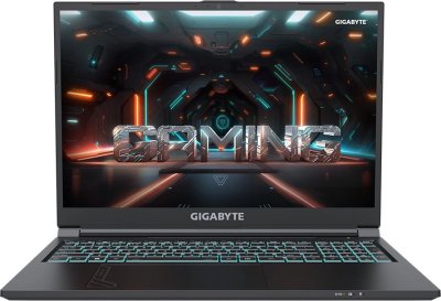 Ноутбук Gigabyte G6 Core i7 13620H 16Gb SSD1Tb NVIDIA GeForce RTX4050 6Gb 16" IPS FHD+ (1920x1200) Free DOS black WiFi BT Cam (MF-H2KZ854KD)