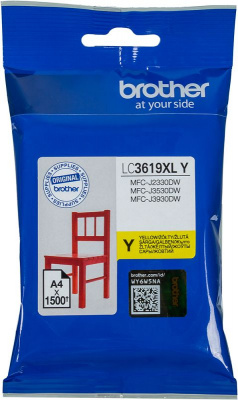 Картридж струйный Brother LC3619XLY желтый (1500стр.) для Brother MFC-J3530DW/J3930DW