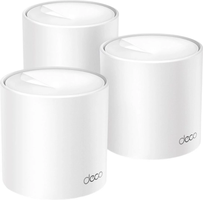 Бесшовный Mesh роутер TP-Link Deco X1500 (DECO X1500(3-PACK)) AX1500 10/100/1000BASE-TX белый (упак.:3шт)