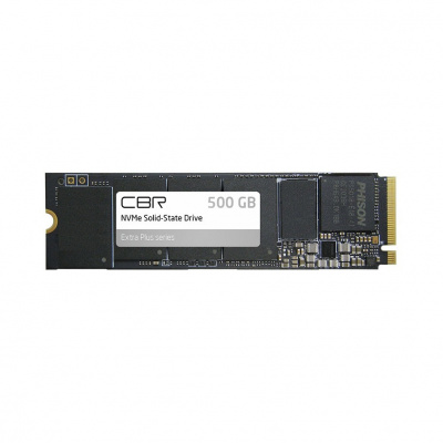 CBR SSD-500GB-M.2-EP22, Внутренний SSD-накопитель, серия "Extra Plus", 500 GB, M.2 2280, PCIe 4.0 x4, NVMe 1.4, Phison PS5018-E18, 3D TLC NAND, DRAM, R/W speed up to 6500/2900 MB/s, TBW (TB) 350