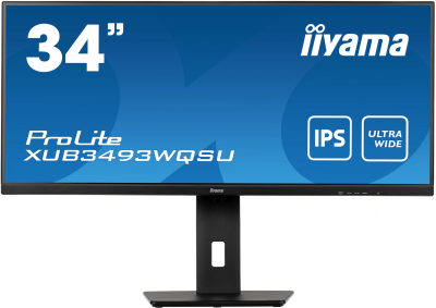 LCD IIYAMA 34" XUB3493WQSU-B5 {IPS 3440x1440 75Hz 4ms 400cd 8bit 2xHDMI2.0 DisplayPort1.2 2xUSB3.0 HAS Pivot 2x5W VESA}