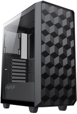 Корпус Hiper BH34-1 черный без БП ATX 5x120mm 2x140mm 2x200mm 1xUSB3.0 audio bott PSU