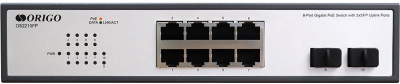 Коммутатор Origo OS2210FP/120W OS2210FP/120W/A1A (L2) 8x1Гбит/с 2SFP 8PoE+ 120W неуправляемый