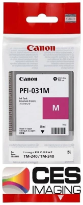 Картридж струйный Canon PFI-031M 6265C001AA пурпурный (55мл) для Canon imagePROGRAF TM-240, TM-340.