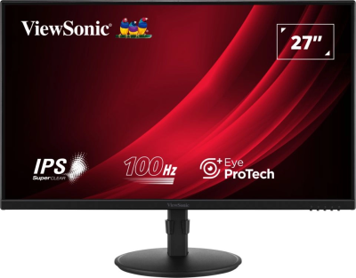 Монитор ViewSonic 27" VA2708-HDJ черный IPS LED 16:9 HDMI матовая HAS Piv 250cd 178гр/178гр 1920x1080 100Hz VGA DP FHD 6.1кг