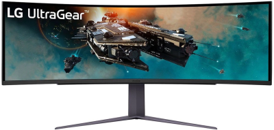 Монитор LG 49" UltraGear 49GR85DC-B черный VA LED 32:9 HDMI матовая HAS Piv 3000:1 450cd 178гр/178гр 5120x1440 240Hz FreeSync Premium Pro DP 2K USB 15.1кг