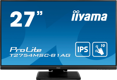 Монитор Iiyama 27" Touch T2754MSC-B1AG черный IPS LED 16:9 HDMI M/M HAS 300cd 178гр/178гр 1920x1080 60Hz VGA FHD USB Touch 6.6кг