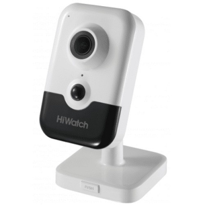 HiWatch DS-I214(B) (4 mm) Видеокамера IP цветная корп.:белый/черный