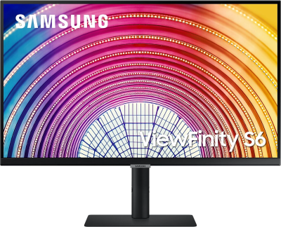 Монитор Samsung 27" ViewFinity S6 S27A600NAI черный IPS LED 5ms 16:9 HDMI полуматовая HAS Piv 300cd 178гр/178гр 2560x1440 75Hz FreeSync DP QHD USB 6.4кг