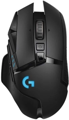 Мышь Logitech G502 Lightspeed черный оптическая 25600dpi беспров. USB 9but (910-005571)