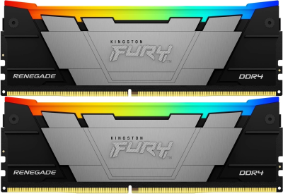 Память DDR4 2x32GB 3200MHz Kingston KF432C16RB2AK2/64 Fury Renegade RGB RTL Gaming PC4-25600 CL16 DIMM 288-pin 1.35В dual rank с радиатором Ret